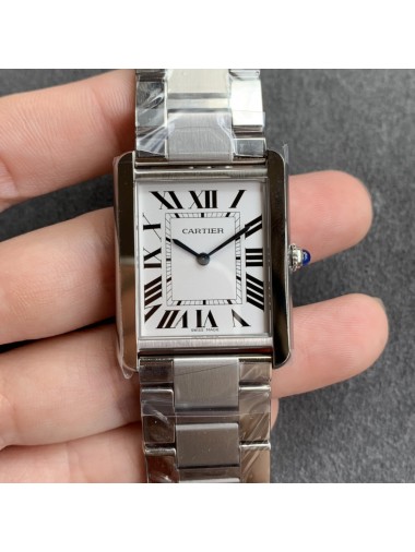 Cartier tankW5200014 size34MMX27MM