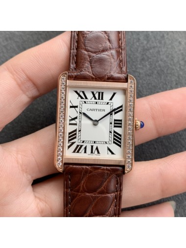 Cartier tank W5200025size34MMX27MM 