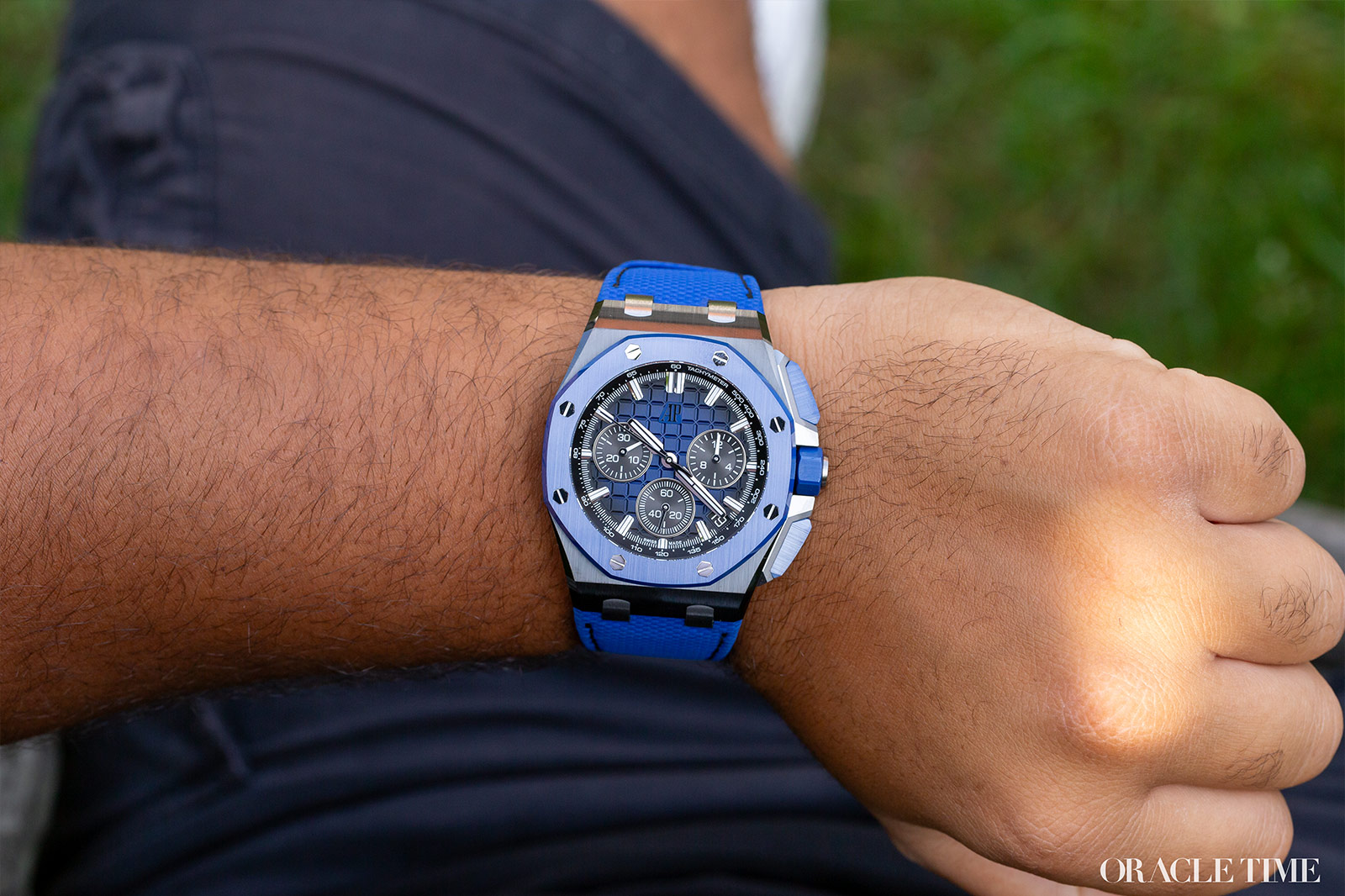 Audemars Piguet Royal Oak Offshore self-winding chronograph black and blue ceramic watch